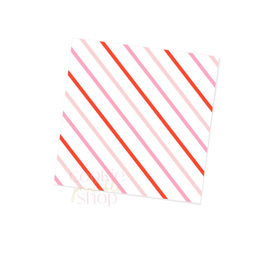 pink and red stripes box backers for multiple sizes - digital download