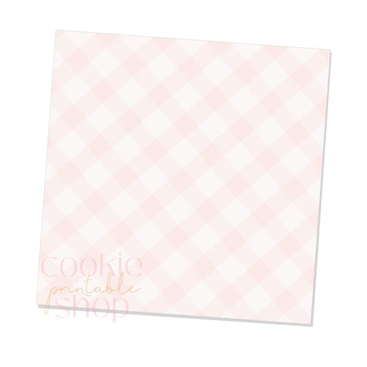 pink gingham box backers for multiple sizes - digital download