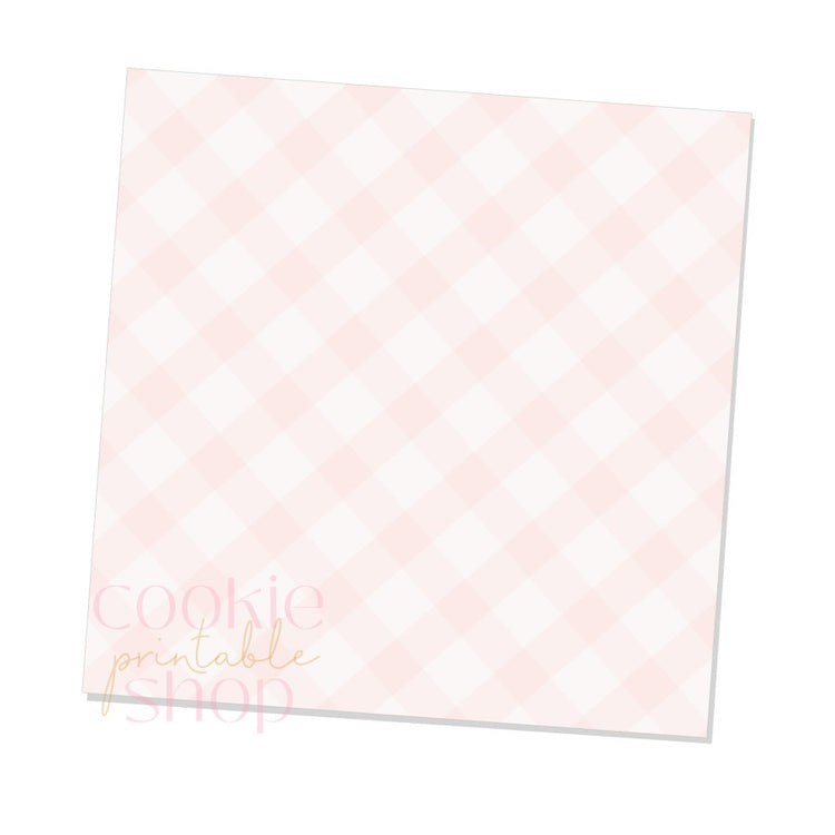 pink gingham box backers for multiple sizes - digital download