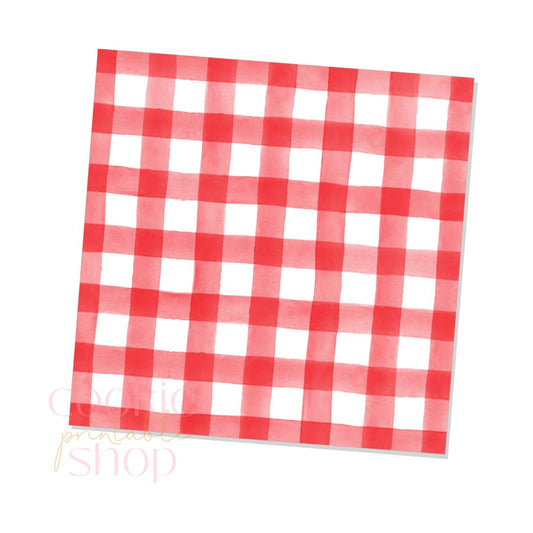 red gingham box backers - digital download