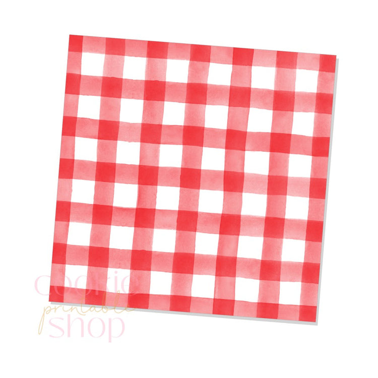 red gingham box backers - digital download
