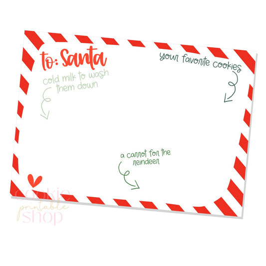 santa cookies 5x7 box backer - digital download