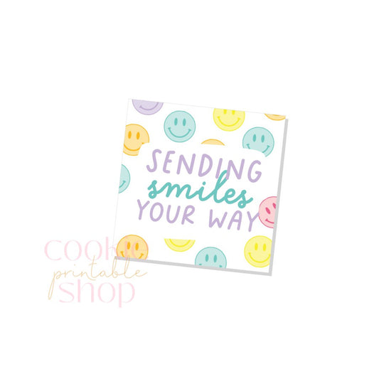 sending smiles your way tag - digital download