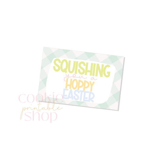 squishing you a hoppy easter rectangle tag - digital download