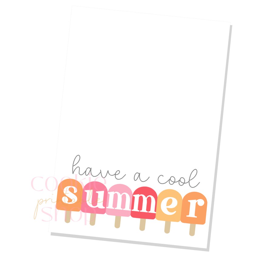 have a cool summer cookie card - digital download