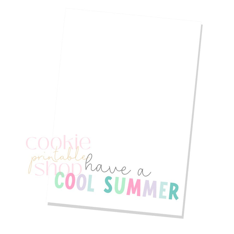 have a cool summer cookie card - digital download