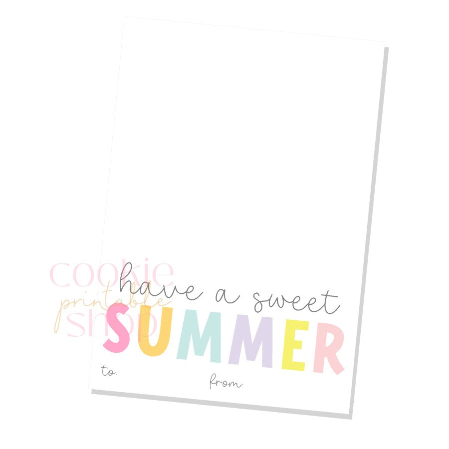 have a sweet summer cookie card - digital download