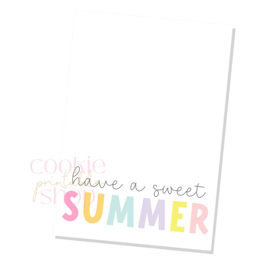 have a sweet summer cookie card - digital download
