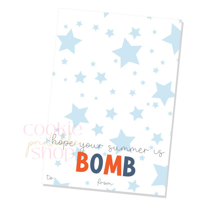 hope your summer is bomb cookie card - digital download