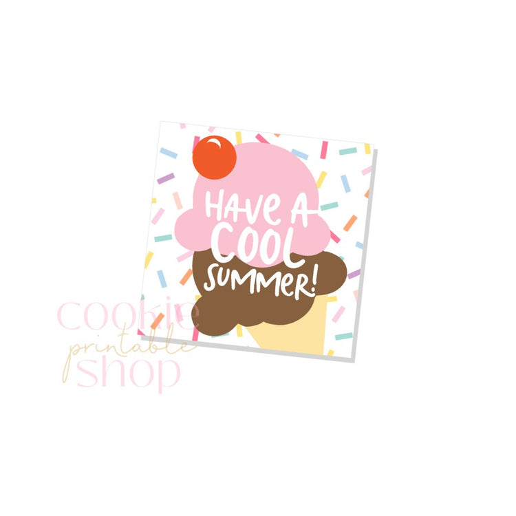 have a cool summer tag - digital download