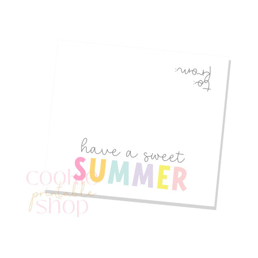 have a sweet summer bag topper - digital download