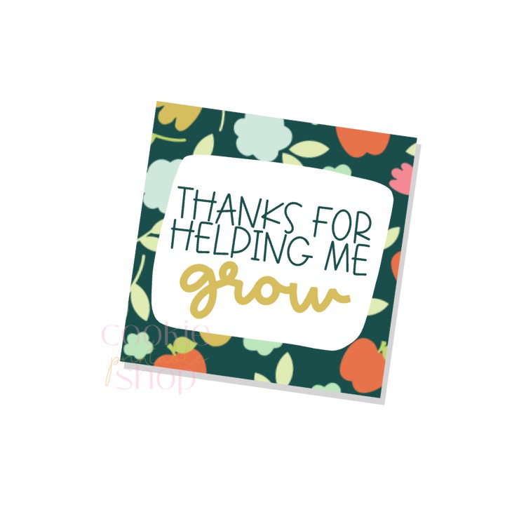 thanks for helping me grow tag - digital download