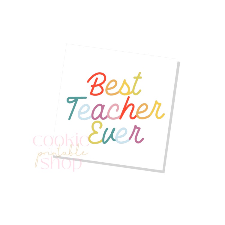 best teacher ever tag - digital download