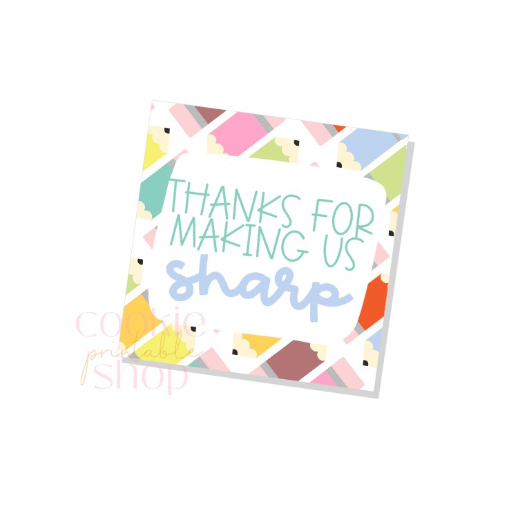 thanks for making us sharp tag - digital download