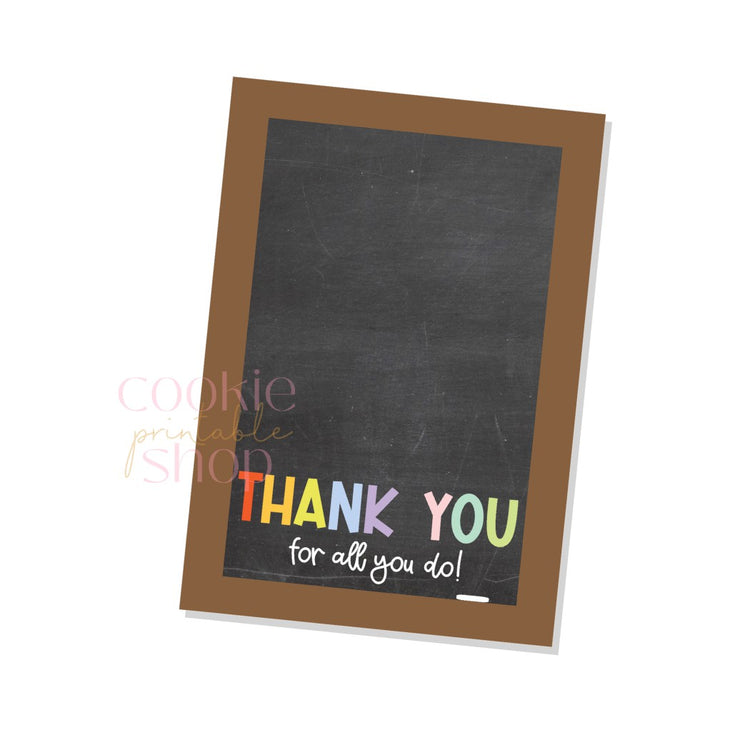 thank you for all you do cookie card - digital download
