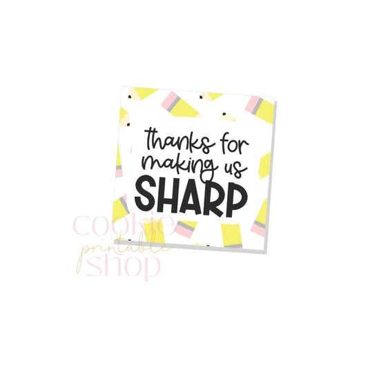 thanks for making us sharp tag - digital download