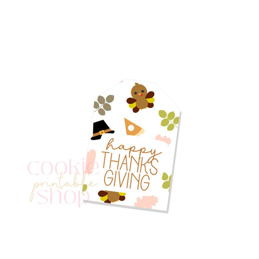 happy thanksgiving tag - digital download