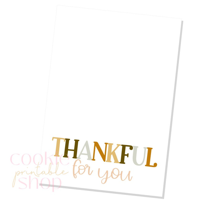 thankful for you cookie card - digital download