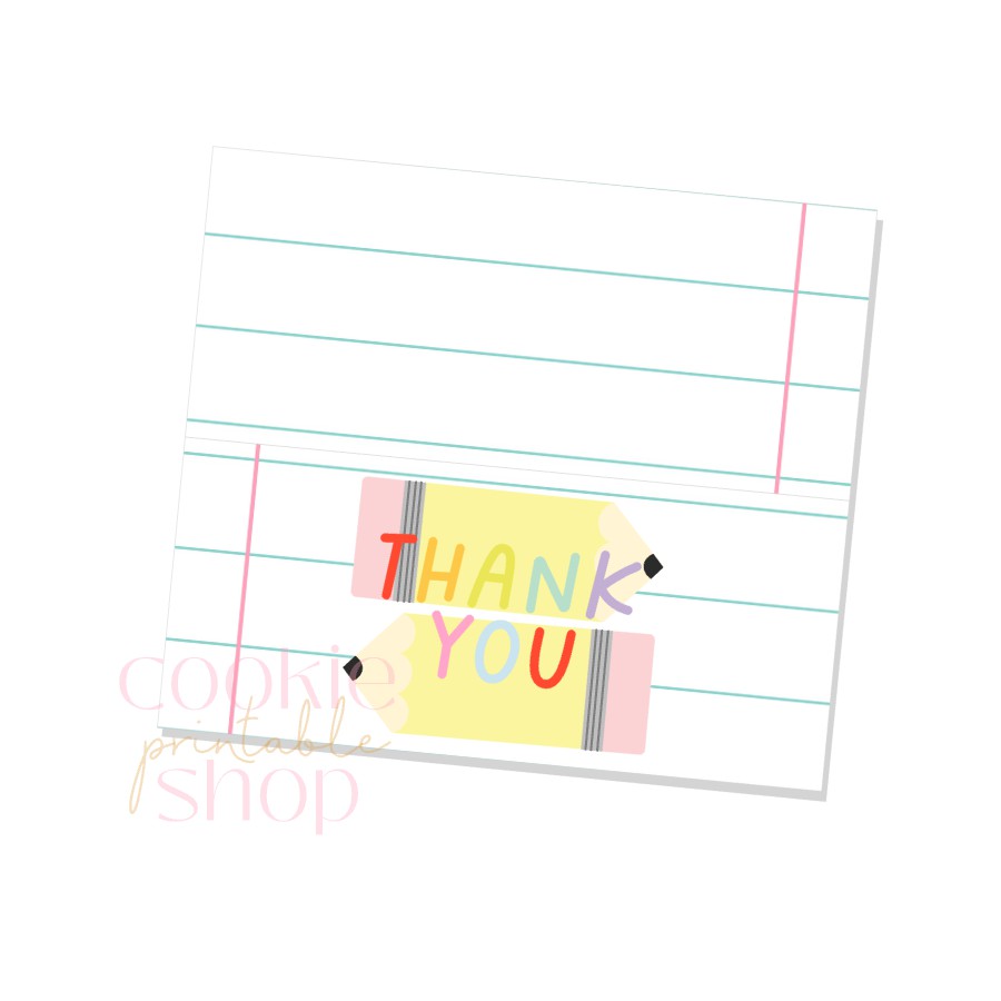 thank you bag topper - digital download