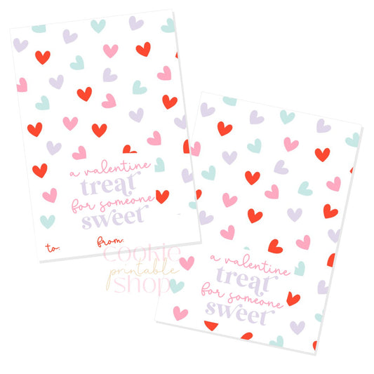a valentine treat for someone sweet cookie card - digital download