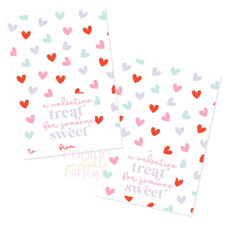a valentine treat for someone sweet cookie card - digital download