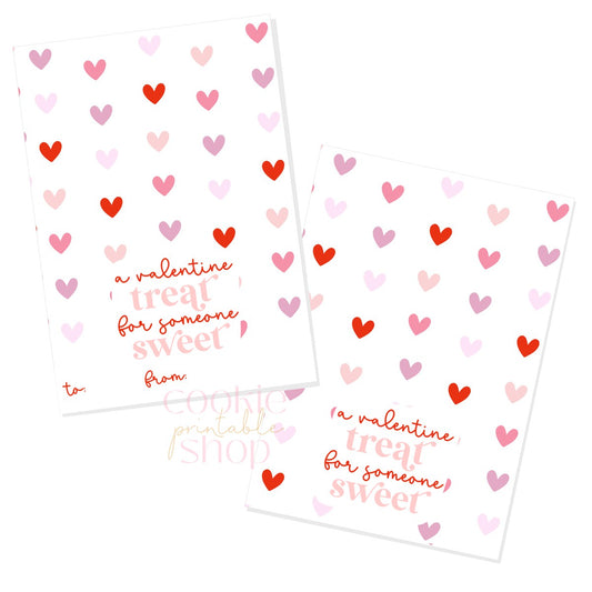 a valentine treat for someone sweet cookie card - digital download