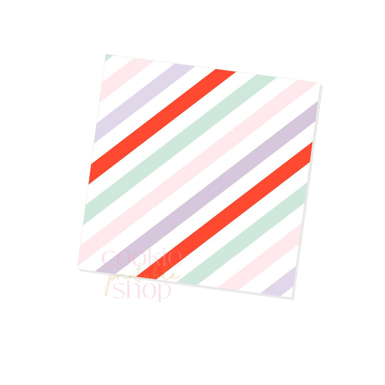 valentines stripes box backers for multiple sizes - digital download
