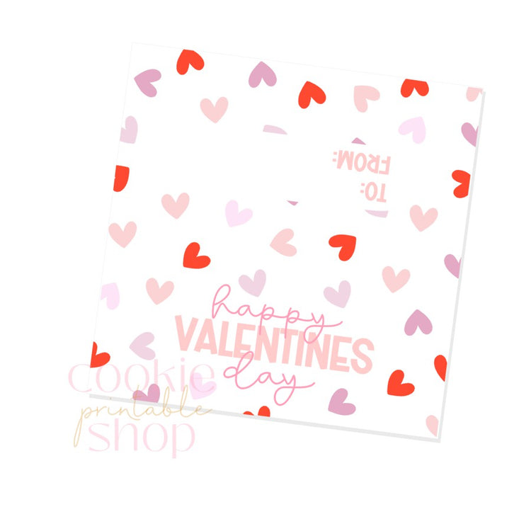 happy valentines day bag topper - digital download
