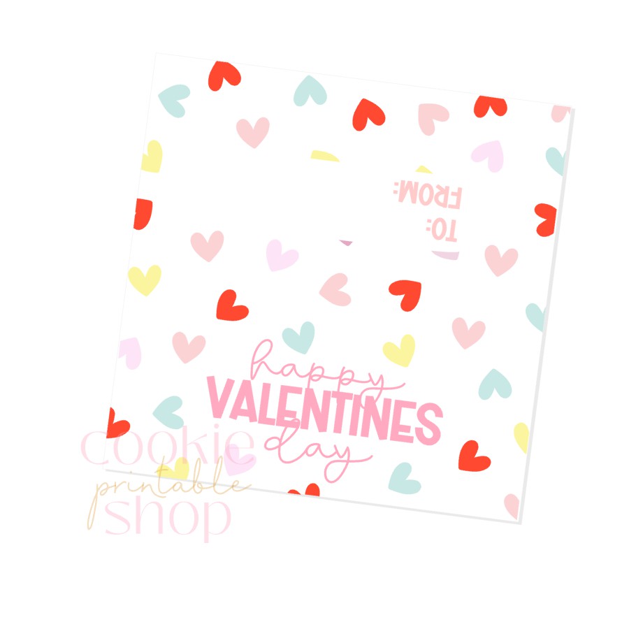 happy valentines bag topper - digital download