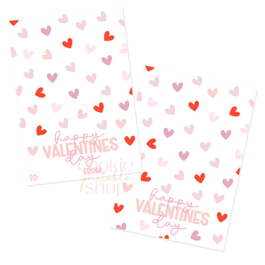 happy valentines day cookie card - digital download