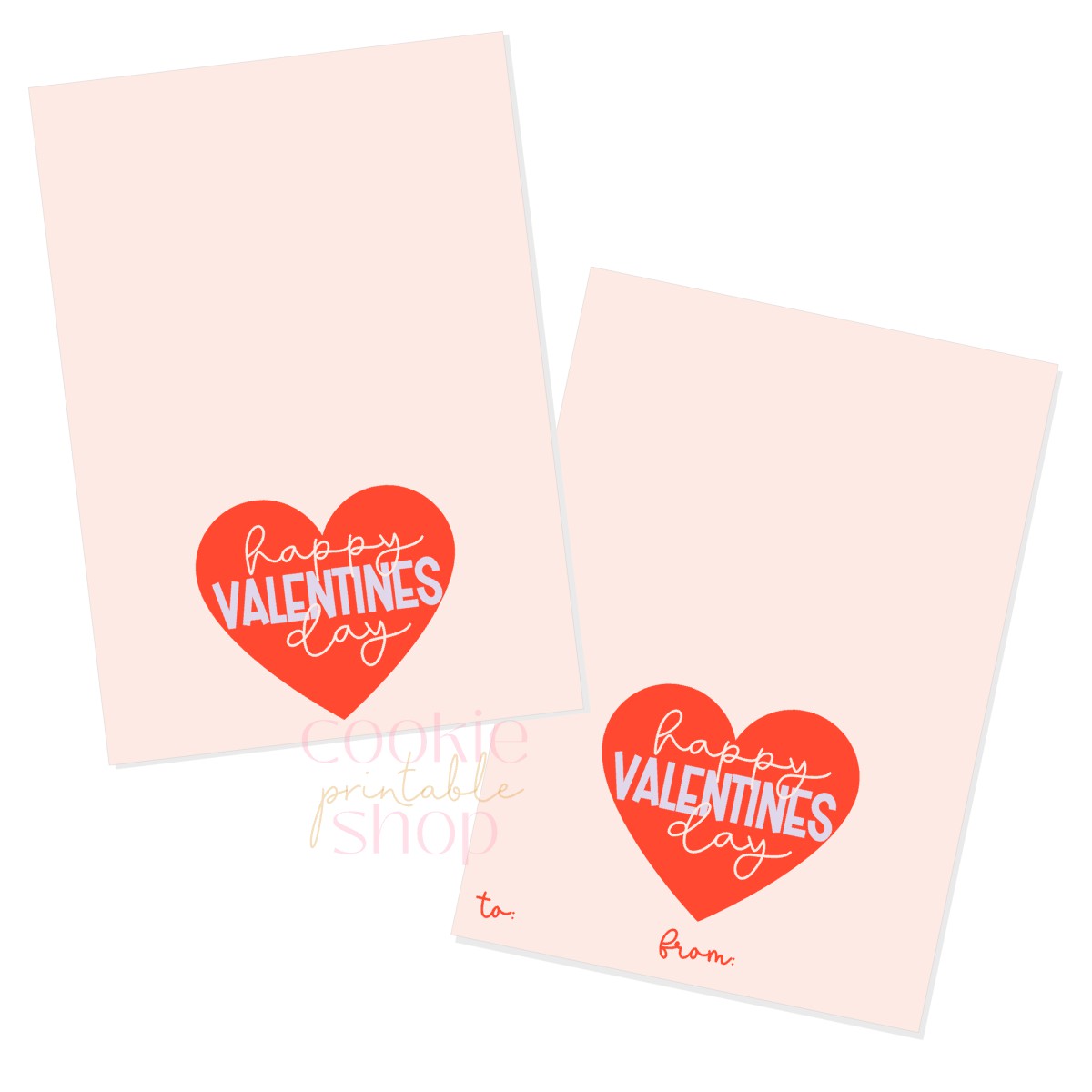 happy valentine's day cookie card - digital download