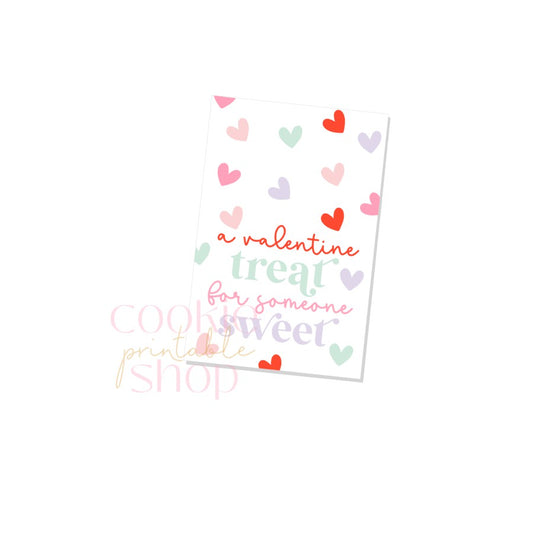 a little treat for someone sweet rectangle tag - digital download