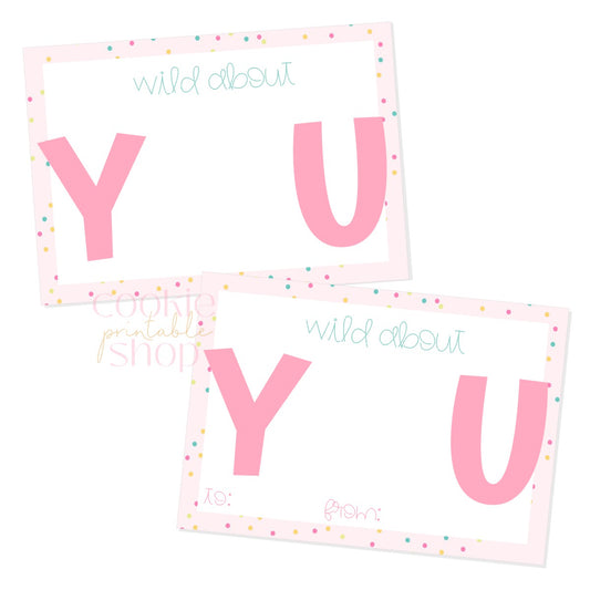 wild about you cookie card - digital download
