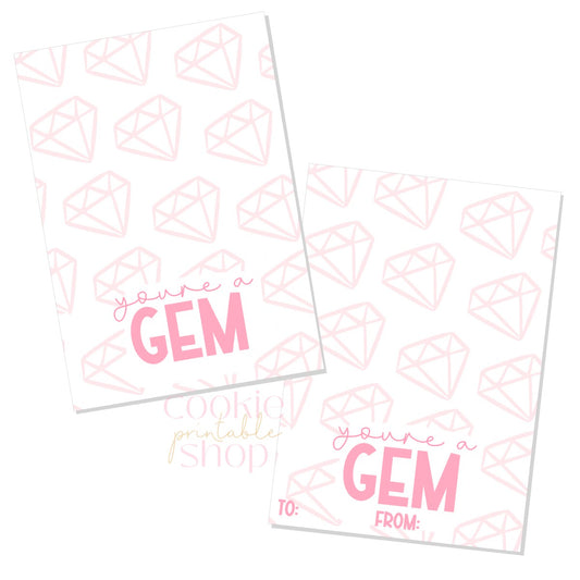 you're a gem cookie card - digital download