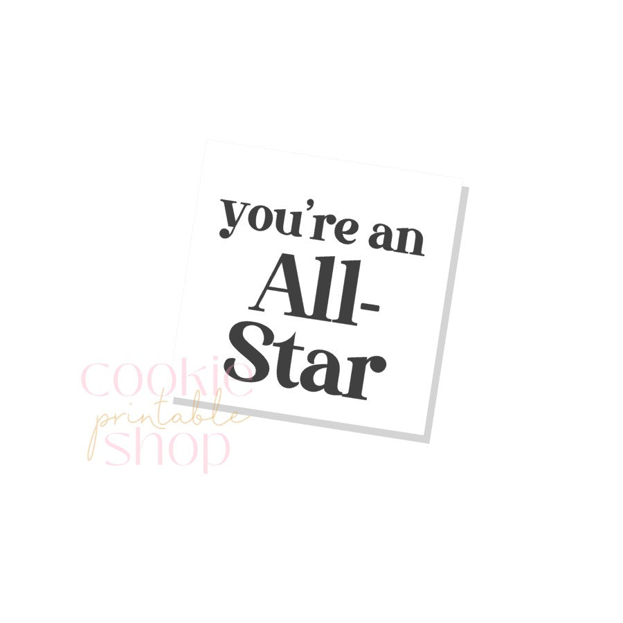 you're an all star tag - digital download