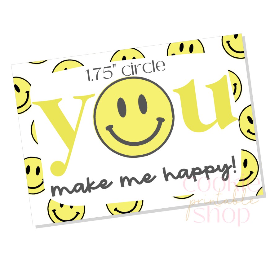 you make me happy cookie card - digital download