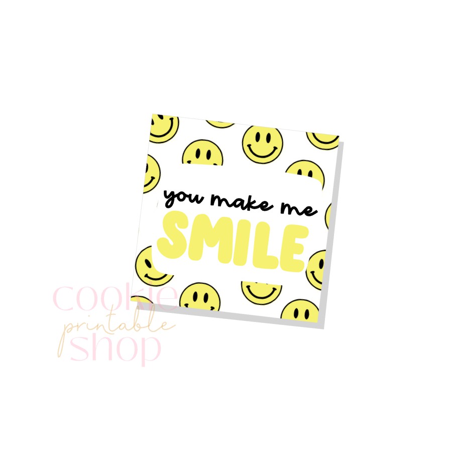 you make me smile tag - digital download