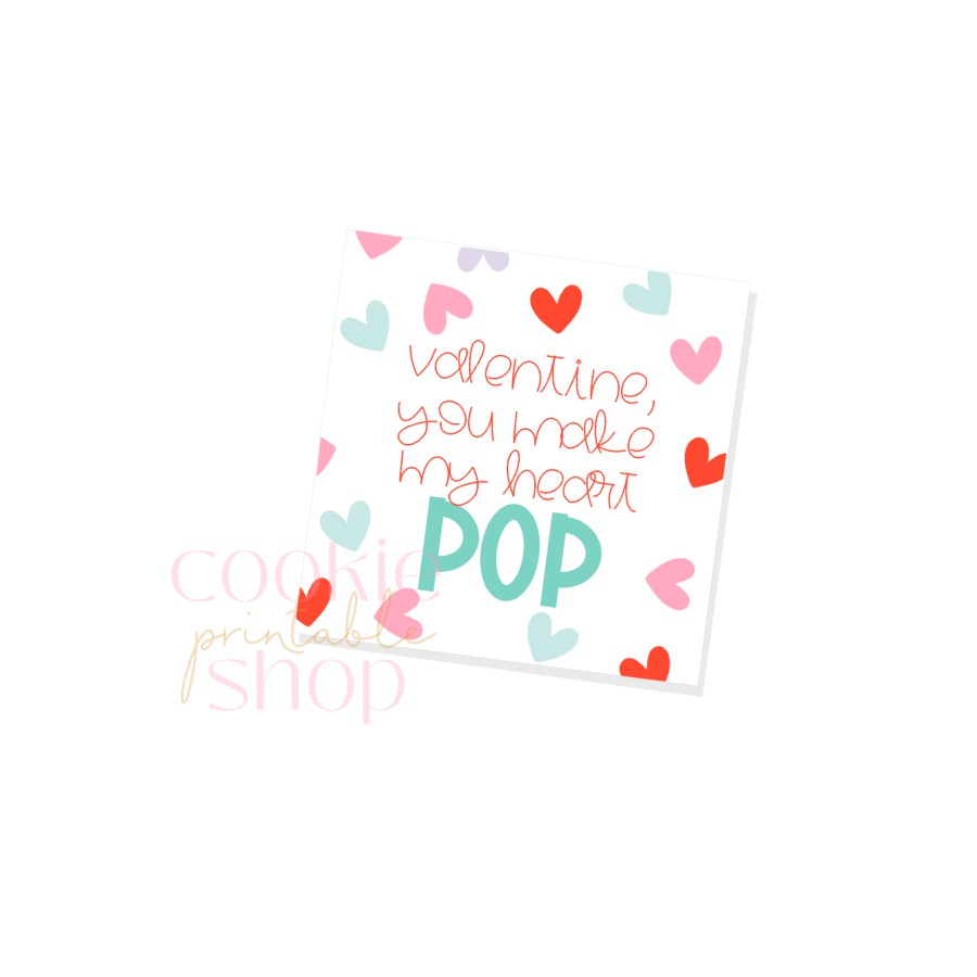 you make my heart pop tag - digital download