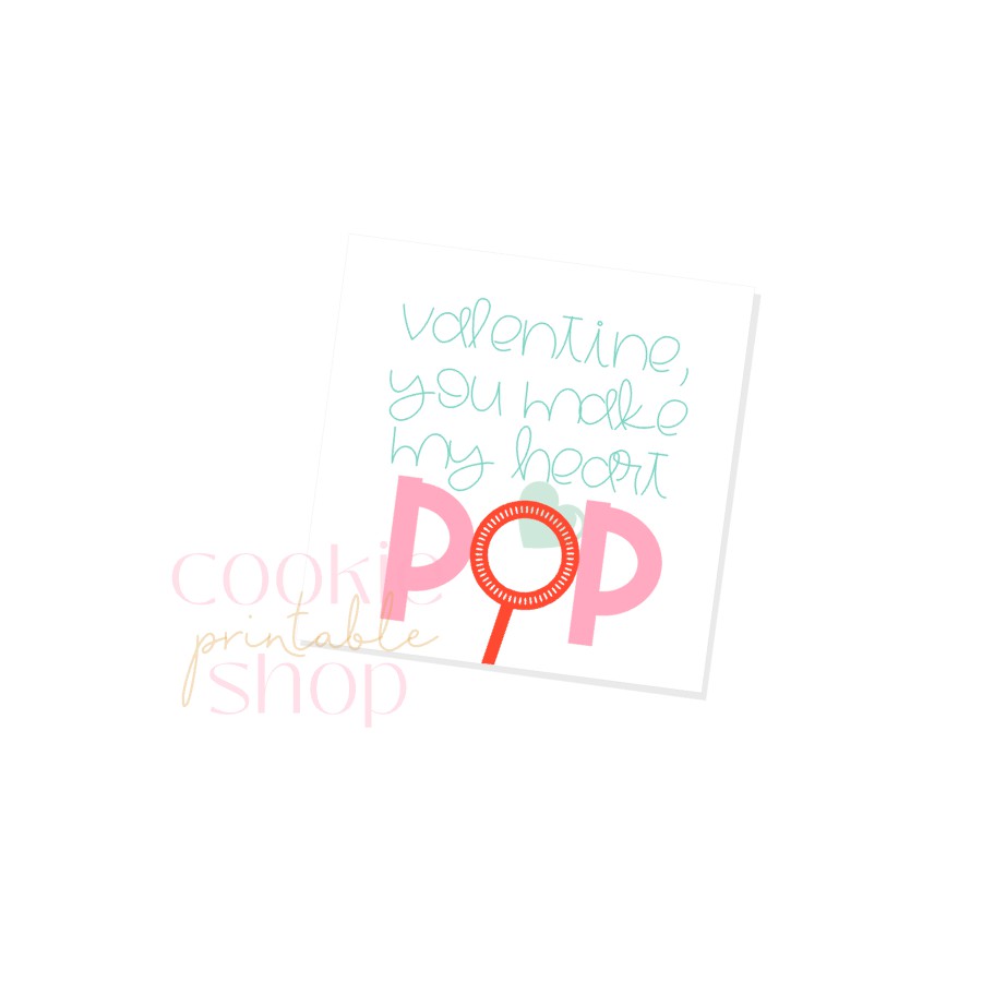 you make my heart pop tag - digital download