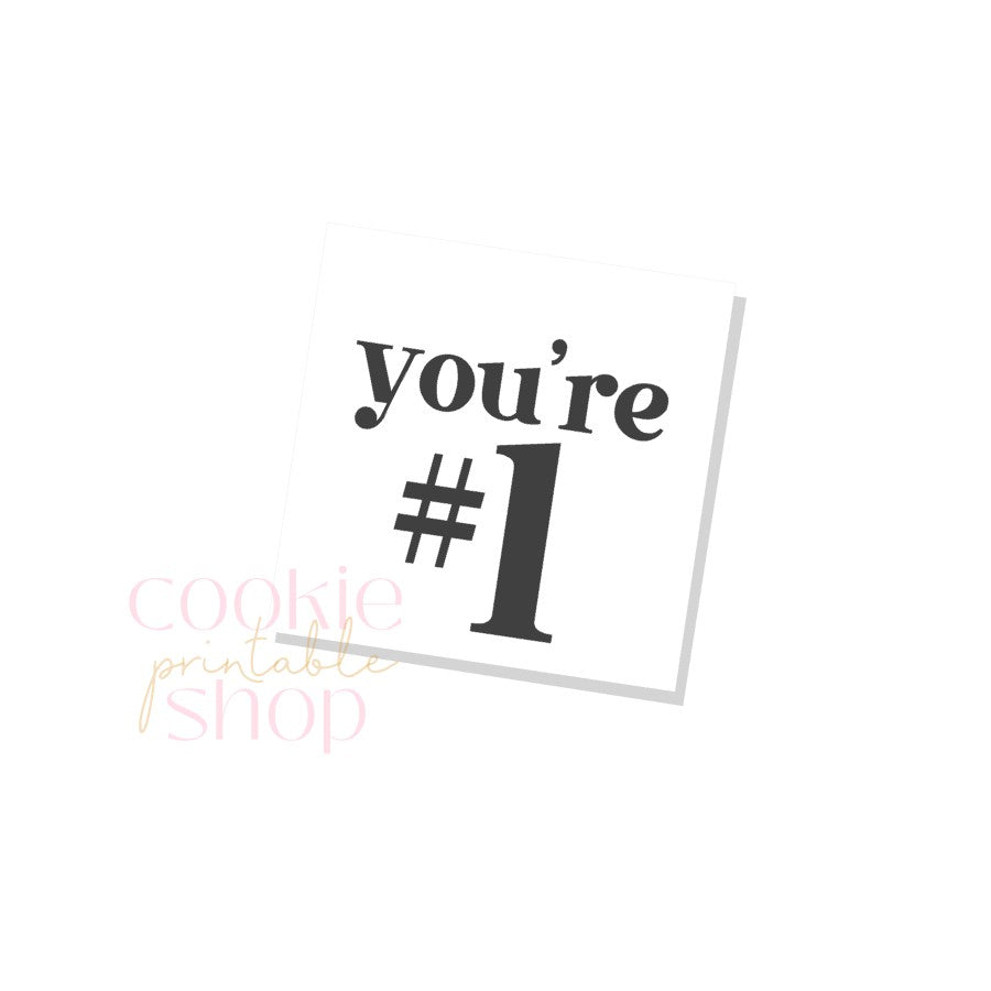 you're #1 tag - digital download