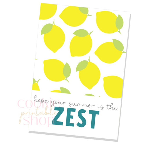 hope your summer is the zest cookie card - digital download